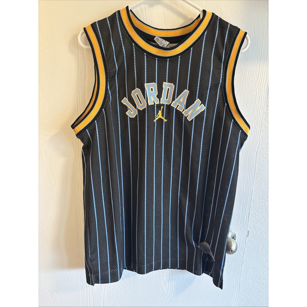 Air Jordan Carmelo Anthony #15 pinstripe basketball jersey Size XL - Picture 2 of 6
